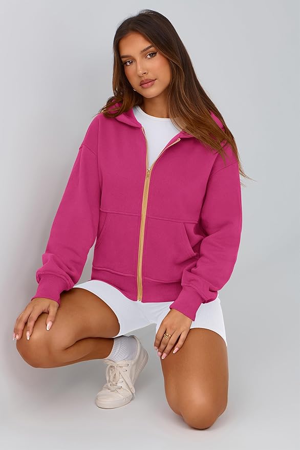 PRETTYGARDEN Hoodies for Women Sweatshirt Zip Up Hoodie Fall Fashion 2026 Trendy Long Sleeve Jackets Winter Clothing Outfits