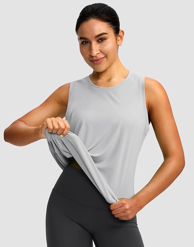 Women's Workout Tops Racerback Athletic Tank Tops Sleeveless Loose Fit Yoga Running Gym Shirts for Women