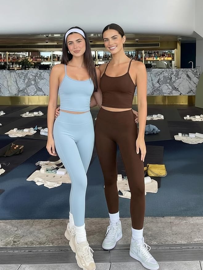 Matching Workout Sets for Women,Breathable Sport Bras & Seamless Leggings,2 Piece ActiveWear Outfits for Pilates/Gym/Athletic