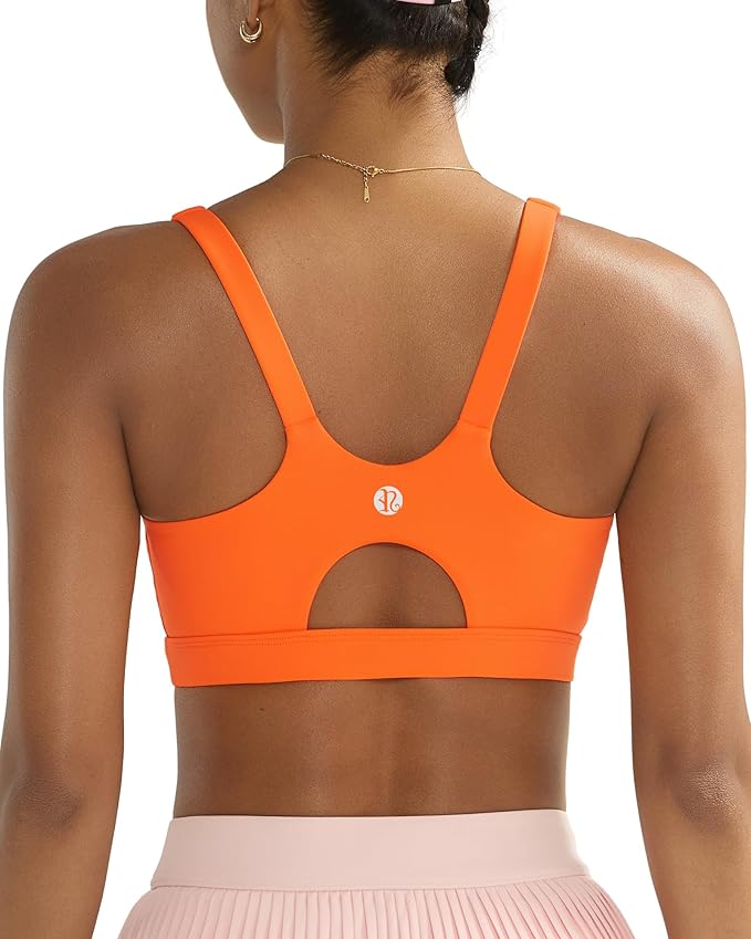 RUNNING GIRL Sports Bra for Women High Support, Molded Cup High Impact Sports Bras for Women with Sewn in Pads