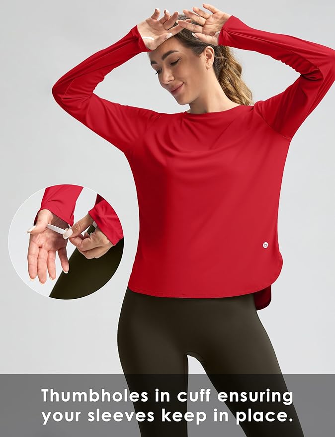 Women's Sun Shirts UPF 50+ Long Sleeve UV Protection Shirt Lightweight Quick Dry Workout Hiking Tops for Women