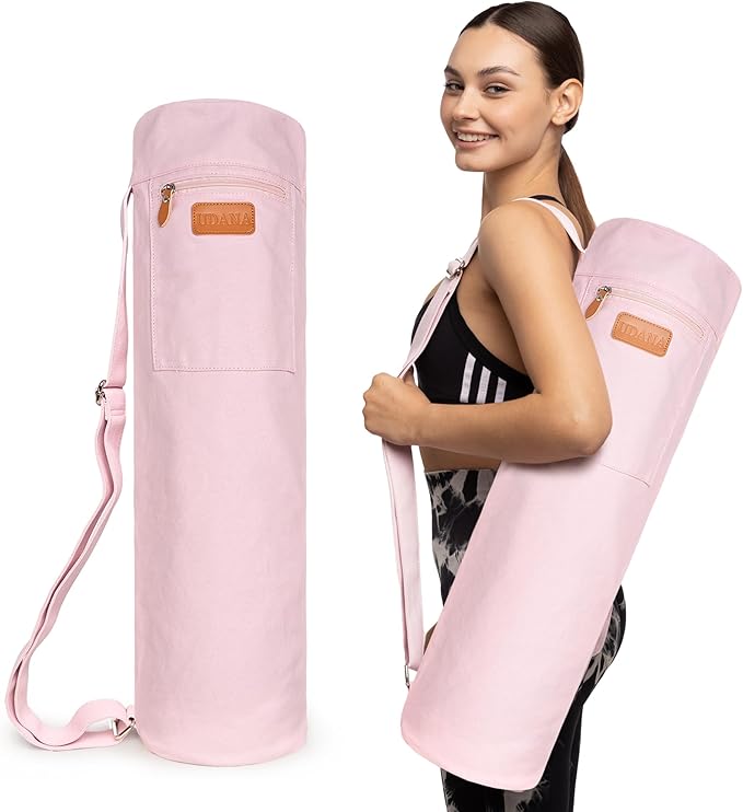 UDANA Yoga Mat Bag – Heavy Duty Canvas Carrier with 3 Pockets & Full Zip – Available in 3 Sizes (16L, 18L, 34L) - Multiple Colors