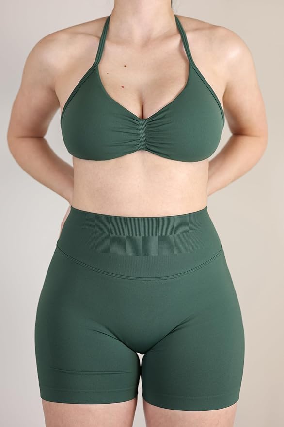 AUROLA Influence Strappy Bra Sports Bras for Women, Backless Padded Impact Strappy Bra Workout Gym Yoga with Removable Cups