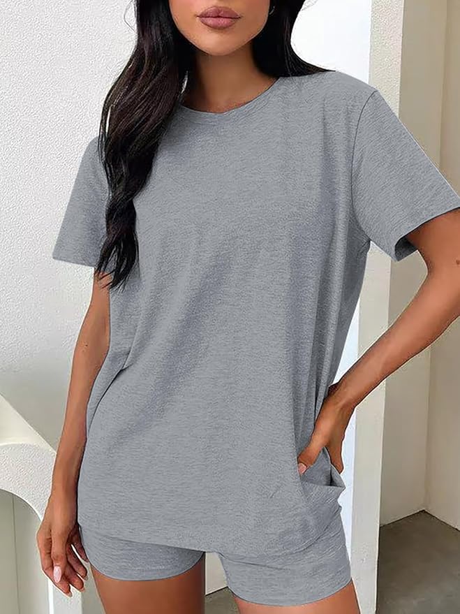 ZFLM casual sportswear 3-piece set high waist tight pants yoga pants short sleeved round neck yoga set