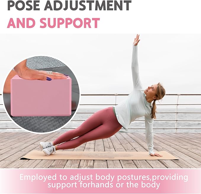 9"x6"x3" Yoga Blocks, Soft Non-Slip Surface Premium Foam Blocks, Supportive, Lightweight, Odor Resistant, Yoga Accessories for Pilates Meditation General Fitness Stretching Toning