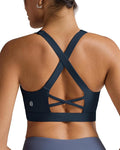 RUNNING GIRL Sports Bra for Women, Molded Cup High Impact Sports Bras for Women with Sewn in Pads