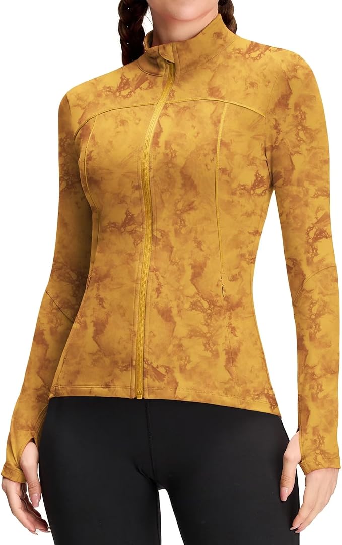 QUEENIEKE Womens Running Jackets Athletic Workout Scrub Jacket Track Full Zip Up Gym for Women Yoga Top