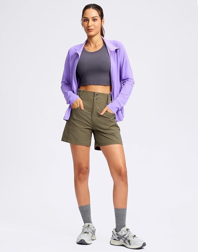 G Gradual Women's Lightweight Athletic Jacket Sun Protection UPF 50+ Zip Up 4 Pockets Long Sleeve Shirts Workout Running