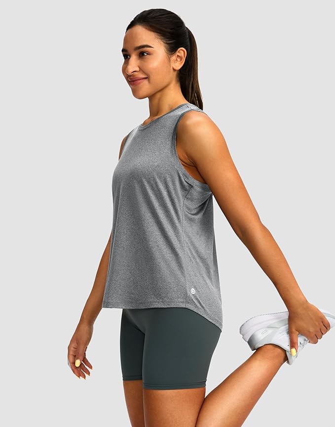 Women's Workout Tops Racerback Athletic Tank Tops Sleeveless Loose Fit Yoga Running Gym Shirts for Women