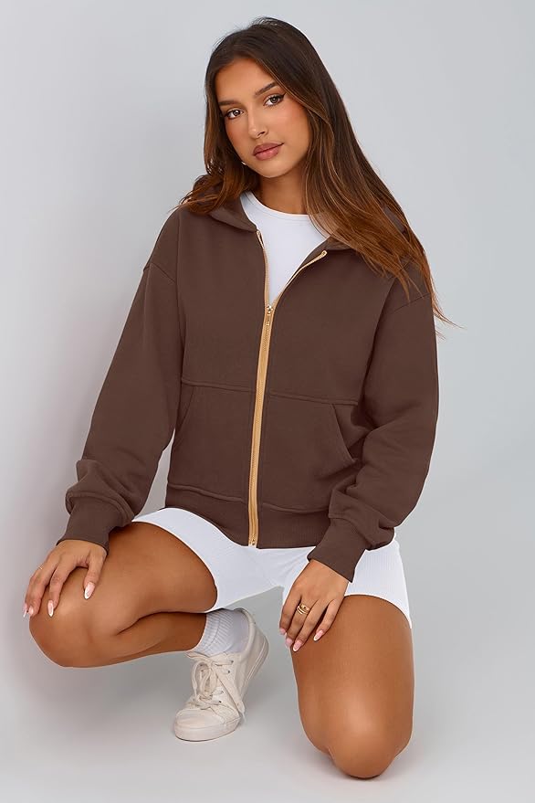 PRETTYGARDEN Hoodies for Women Sweatshirt Zip Up Hoodie Fall Fashion 2026 Trendy Long Sleeve Jackets Winter Clothing Outfits