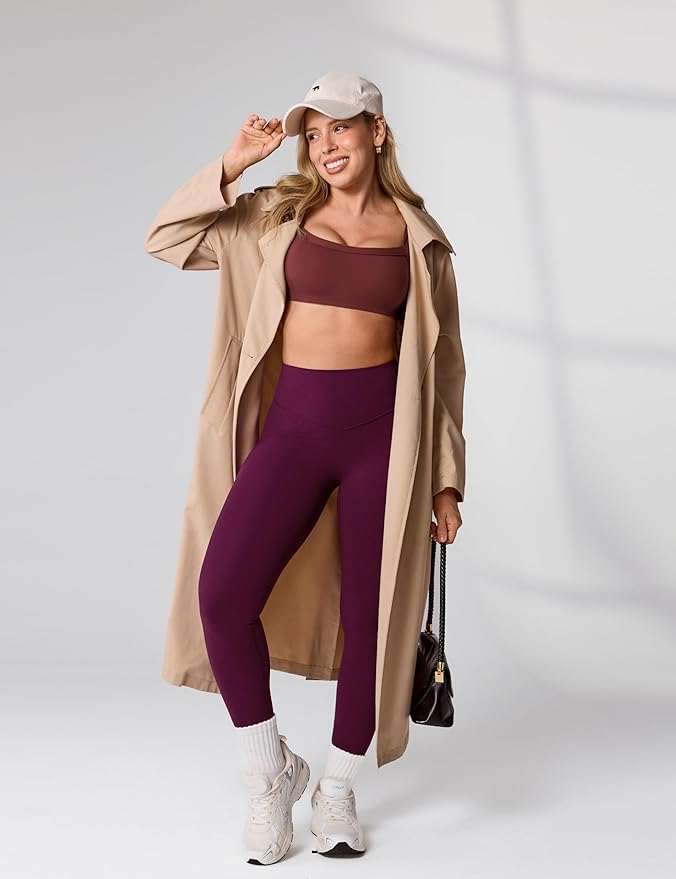 UNISSU Hugcurve No Front Seam High Waisted Workout Leggings for Women Buttery Soft Yoga Pants Gym Athletic Tights - 25''