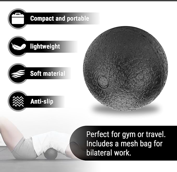 EPP Foam Massage Ball, Firm High Density Deep Tissue Massage Ball for Myofascial Release Trigger Point Therapy for Muscle Soreness Recovery Yoga Fitness Athletes (10CM Single Ball)