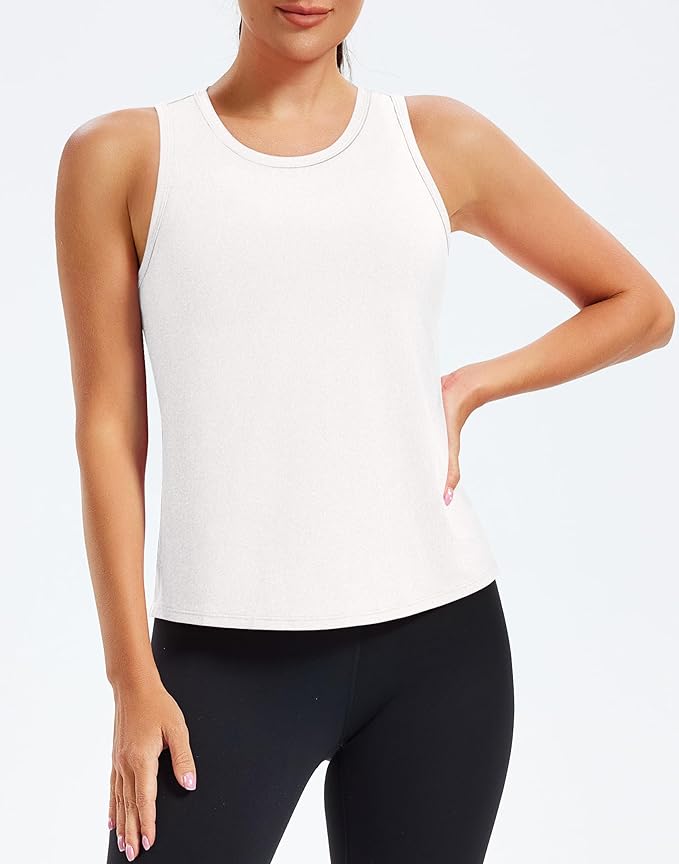 Alaroo Womens Workout Tank Tops Sleeveless Short Shirts for Sport Athletic Yoga Running Gym Loose Crop 2026