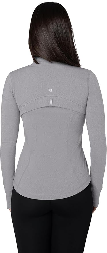 90 Degree By Reflex Full Zip Running Track Jacket Lightweight Athletic Slim Fit Jacket with Thumbholes