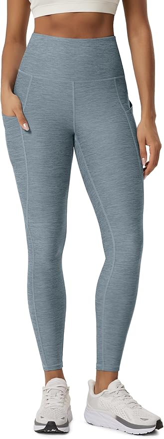ODODOS Women's High Waisted Yoga Leggings with Pockets, Tummy Control Non See Through Workout Athletic Running Yoga Pants