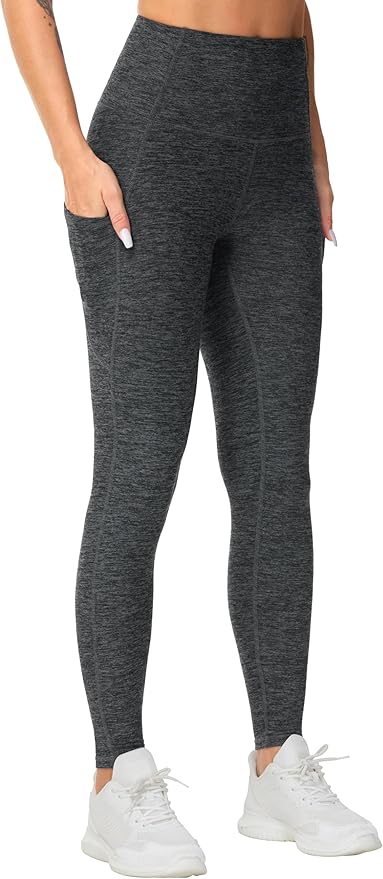 THE GYM PEOPLE Thick High Waist Yoga Pants with Pockets, Tummy Control Workout Running Yoga Leggings for Women