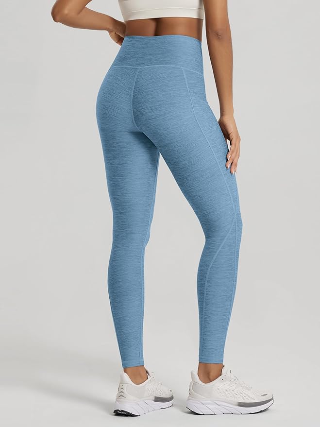 ODODOS Women's High Waisted Yoga Leggings with Pockets, Tummy Control Non See Through Workout Athletic Running Yoga Pants
