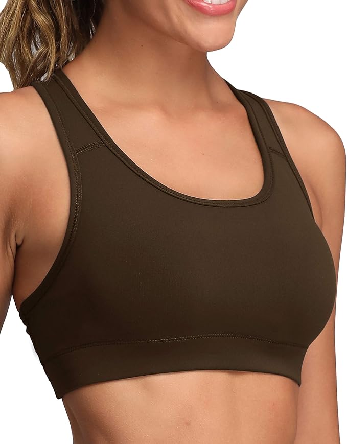 Oalka Women's Racerback Sports Fitness Support Workout Running Bras