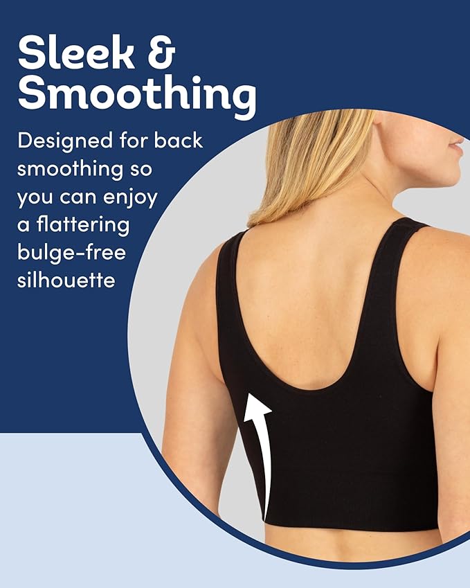Fruit of the Loom Women's 3-Pack Seamless Full-Coverage Back Smoothing Wireless Bra