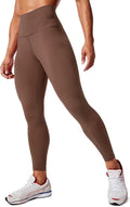 CRZ YOGA Women's Hugged Feeling Compression Leggings 25 Inches - Thick High Waisted Tummy Control Workout Pants Tights