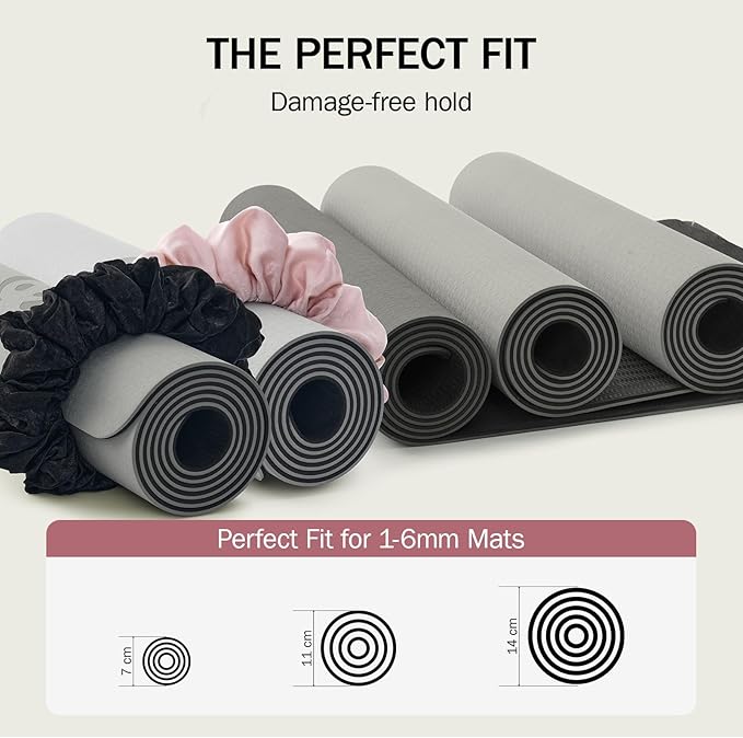 Slim Panda Yoga Mat Scrunchie,Style & Cute Mat Holder,Stretchable Velvet Fabric Fit All Standard Yoga Mats (mat not included)