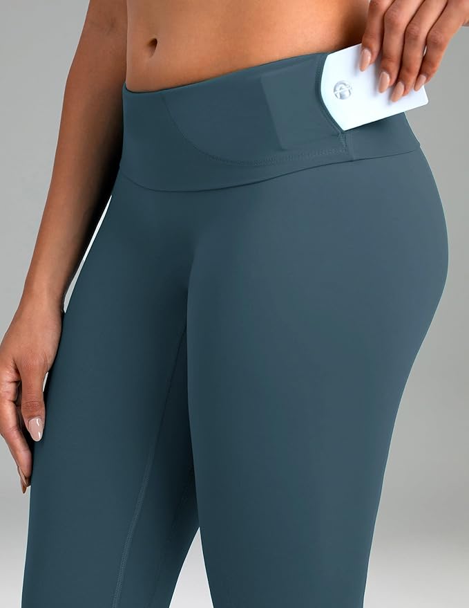Colorfulkoala Dreamlux No Front Seam Leggings for Women 25"/28" Inseam, High Waisted Buttery Soft Yoga Pants