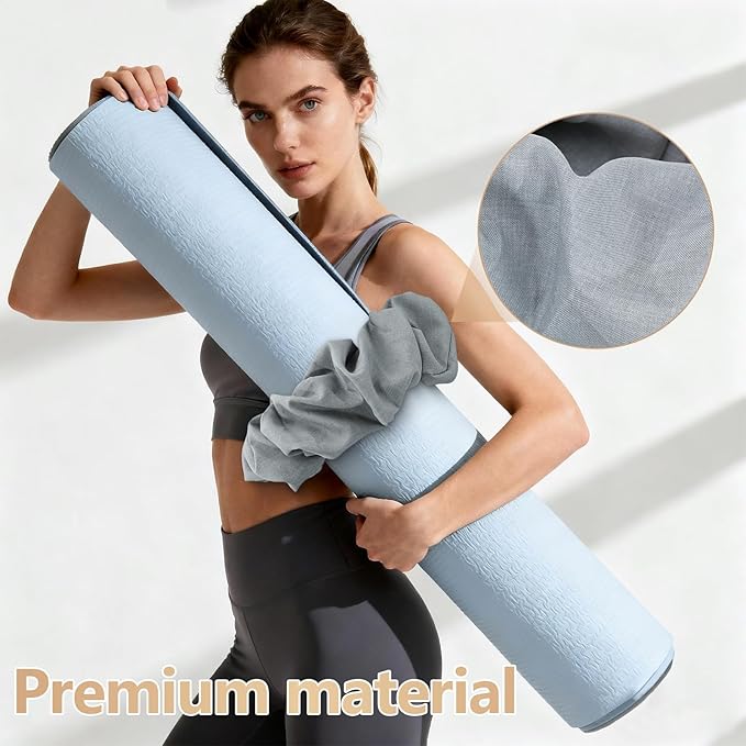 Yoga Mat Scrunchie - Stylish Holder, Durable & Elastic Fabric - Fits All Standard Mats (Mat Not Included)