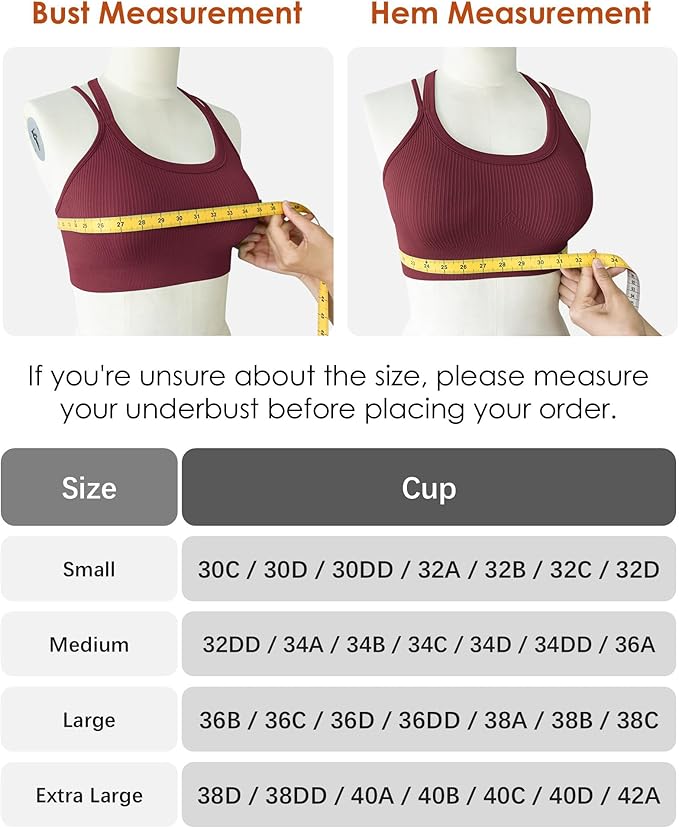 Sports Bras for Women HIigh Support, Criss-Cross Back Padded Strappy High Impact Sports Bras for Women Large Bust