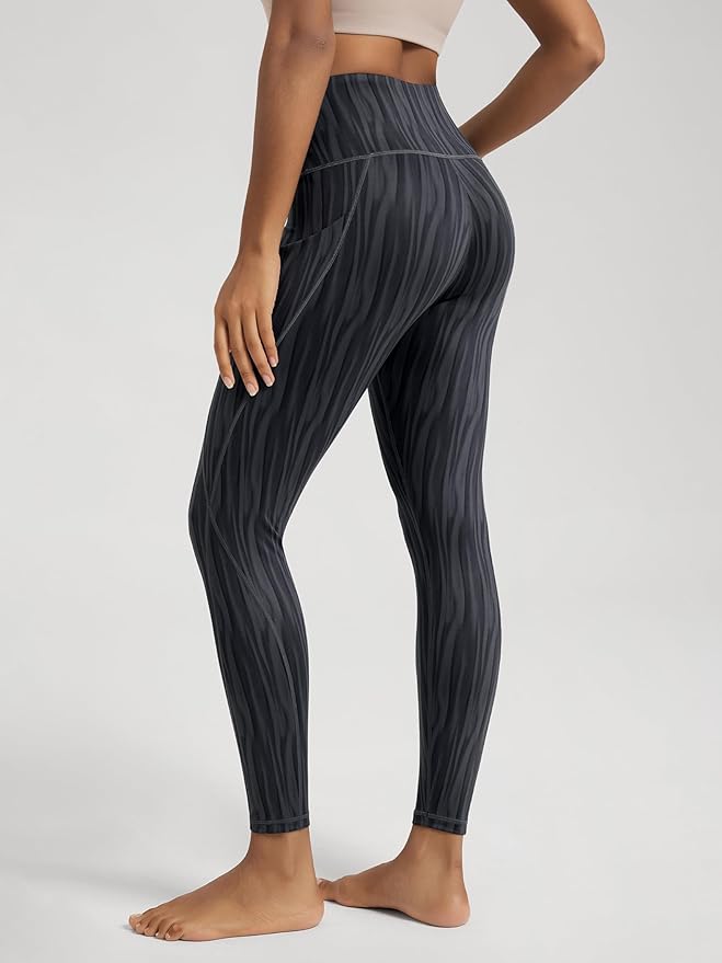 ODODOS Women's High Waisted Yoga Leggings with Pockets, Tummy Control Non See Through Workout Athletic Running Yoga Pants