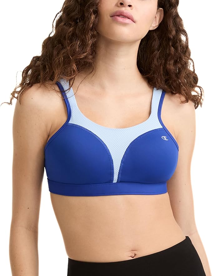 Champion Womens Women's Sports Bra, High-Impact, Maximum Support, Breathable, Moisture Wicking