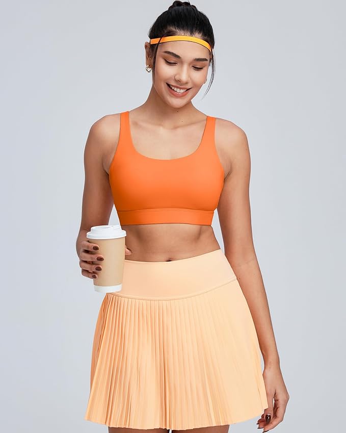 RUNNING GIRL Sports Bra for Women High Support, Molded Cup High Impact Sports Bras with Sewn in Pads Workout Running Bra