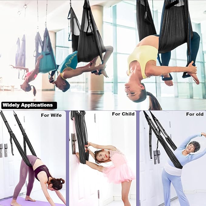 Tchrules Leg Stretcher Strap, Backbend Training Belt with Door Anchor, Flexibility Trainer Stretching Equipment Assist Stretch Strap for Fitness Gymnastics Dance Aerial Yoga Ballet