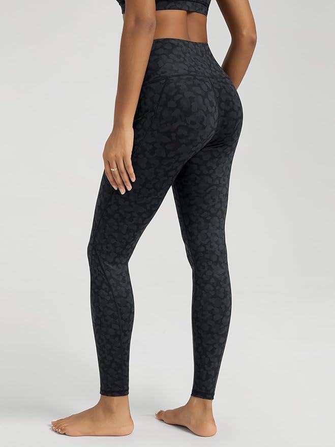 ODODOS Women's High Waisted Yoga Leggings with Pockets, Tummy Control Non See Through Workout Athletic Running Yoga Pants