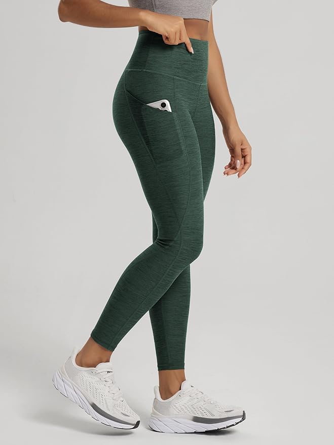 ODODOS Women's High Waisted Yoga Leggings with Pockets, Tummy Control Non See Through Workout Athletic Running Yoga Pants