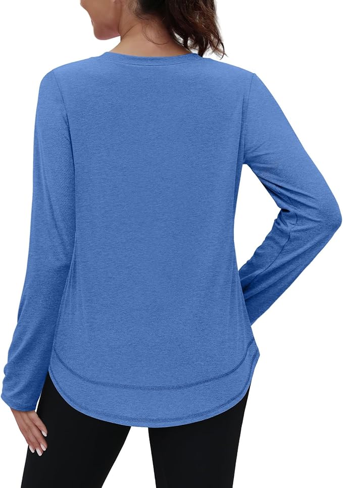 XIEERDUO Women's Workout Tops Long Sleeve Quick Dry Shirts for Hiking Running S-3XL