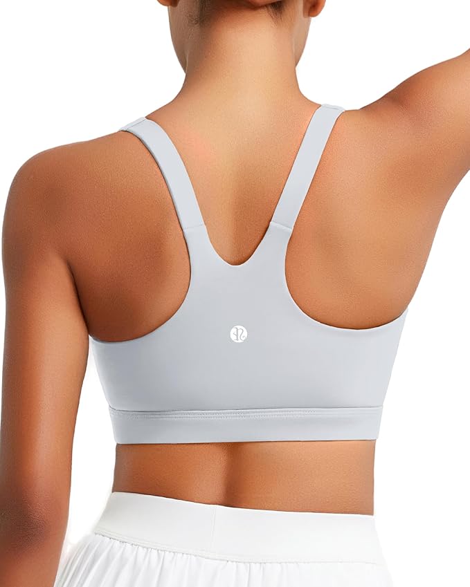 RUNNING GIRL Sports Bra for Women, Molded Cup High Impact Sports Bras for Women with Sewn in Pads