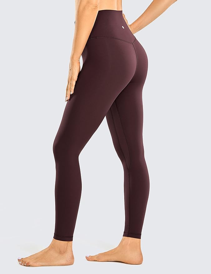 CRZ YOGA Brushed Naked Feeling Workout Leggings 25" - High Waisted Gym Compression Tummy Control Womens Yoga Pants