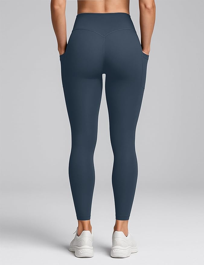 Unthewe Naked-Feel No Front Seam Leggings for Women - High Waisted Buttery Soft Workout Yoga Pants 25"