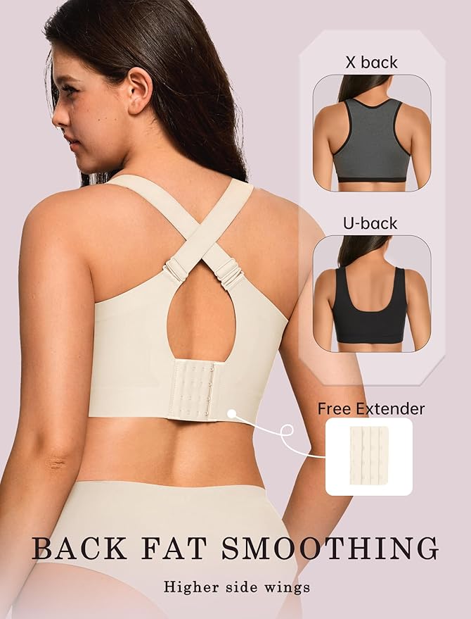 OEAK Womens Wireless Jelly Bra Plus Size Supportive Seamless Bras Full Coverage Push Up Comfortable No Underwire Tshirt Bras