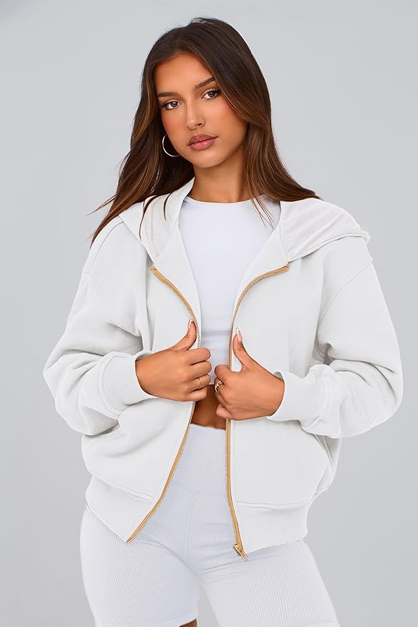 PRETTYGARDEN Hoodies for Women Sweatshirt Zip Up Hoodie Fall Fashion 2026 Trendy Long Sleeve Jackets Winter Clothing Outfits