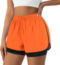 Yevrimow Women's 2 in 1 Running Shorts for Gym Yoga Workout Athletic Shorts High-Waisted Shorts with Liner Pockets