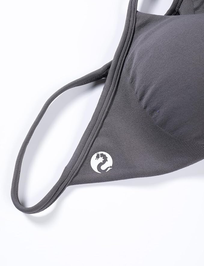 AUROLA Influence Strappy Bra Sports Bras for Women, Backless Padded Impact Strappy Bra Workout Gym Yoga with Removable Cups