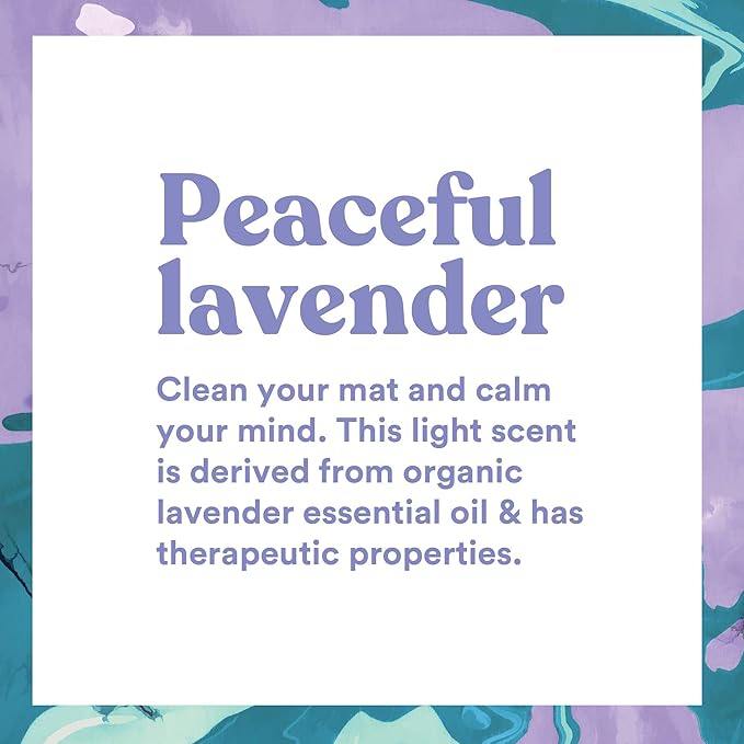 ASUTRA Yoga Mat Cleaner Spray Refill (Peaceful Lavender), 16 fl oz - Organic Essential Oils, No Slippery Residue, Deep-Cleansing for Fitness Gear & Gym Equipment