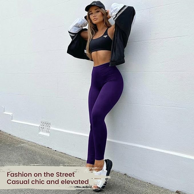 GAYHAY High Waisted Leggings for Women - Soft Opaque Slim Tummy Control Printed Pants for Running Cycling Yoga