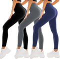 SINOPHANT 3 Pack Leggings for Women - High Waisted Buttery Soft Yoga Pants for Workout Athletic Sports