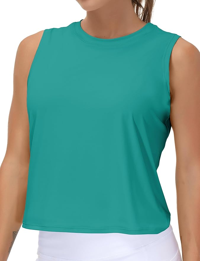 THE GYM PEOPLE Women's Workout Tops in Ice Silk Quick Dry Sleeveless