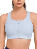 Yvette Zip Front Sports Bra - High Impact Sports Bras for Women Plus Size Workout Fitness Running