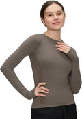 Long Sleeve Workout Tops for Women, Compression Shirt, Sports Running Shirt Breathable Athletic Top Slim Fit