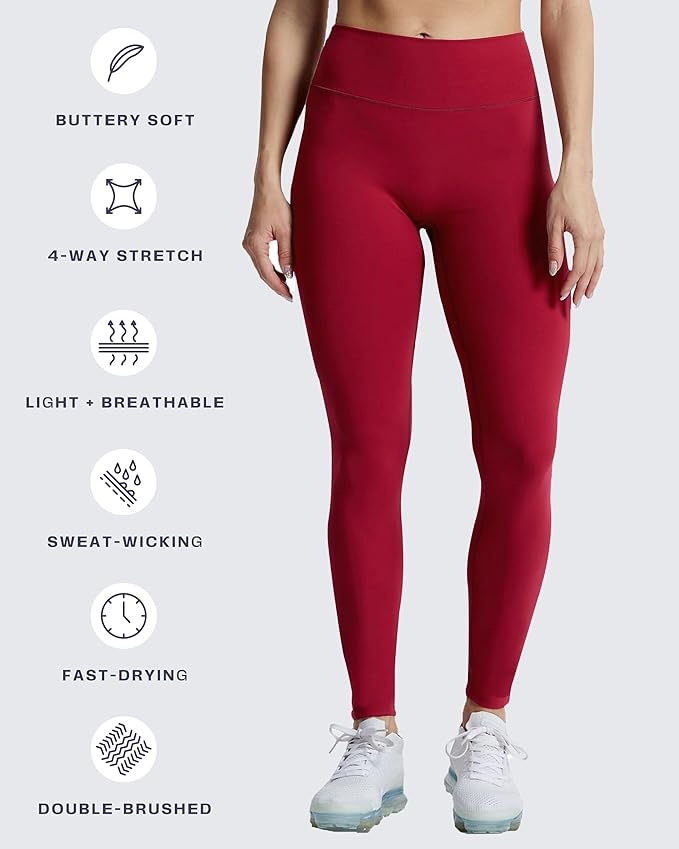 Aoxjox High Waisted Workout Leggings for Women Trinity Yoga Pants 26.5"