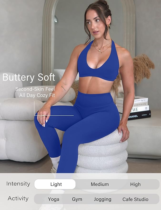 Unthewe Naked-Feel No Front Seam Leggings for Women - High Waisted Buttery Soft Workout Yoga Pants 25"